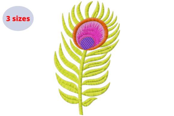 Beautiful Feather Embroidery Design
