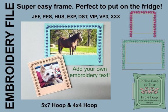 Blank Picture Frames Embroidery Design