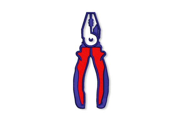 Combination Pliers Embroidery Design