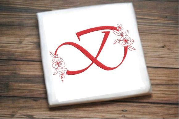 D Floral Monogram Letter