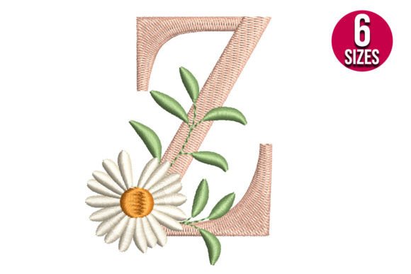 Floral Alphabet Letter Z