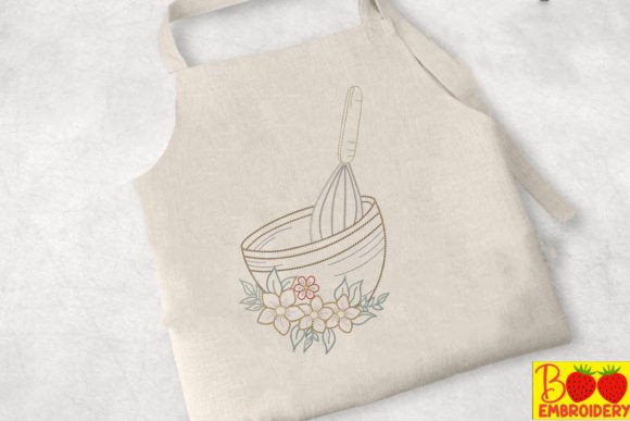 Floral Kitchen Utensils: A Thoughtful Embroidery Design for Meaningful Gifts