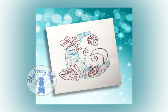 Moon Leaf: Whimsical Holiday Embroidery for Handmade Gifts