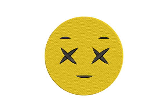 Shocked Emoji Embroidery Design
